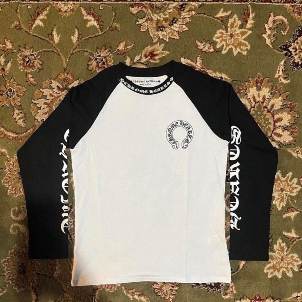 Chrome Hearts Black and White Long Sleeve Tee